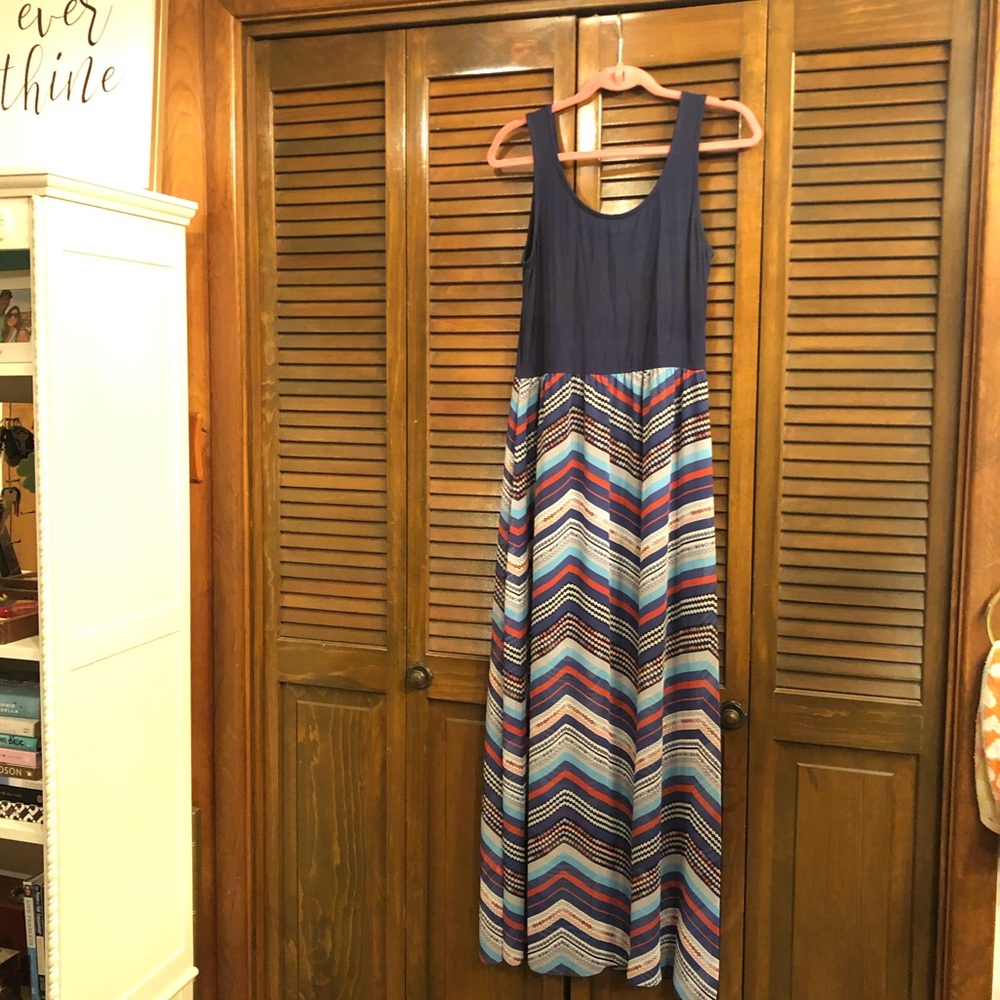 NAVY AND RED Maxi